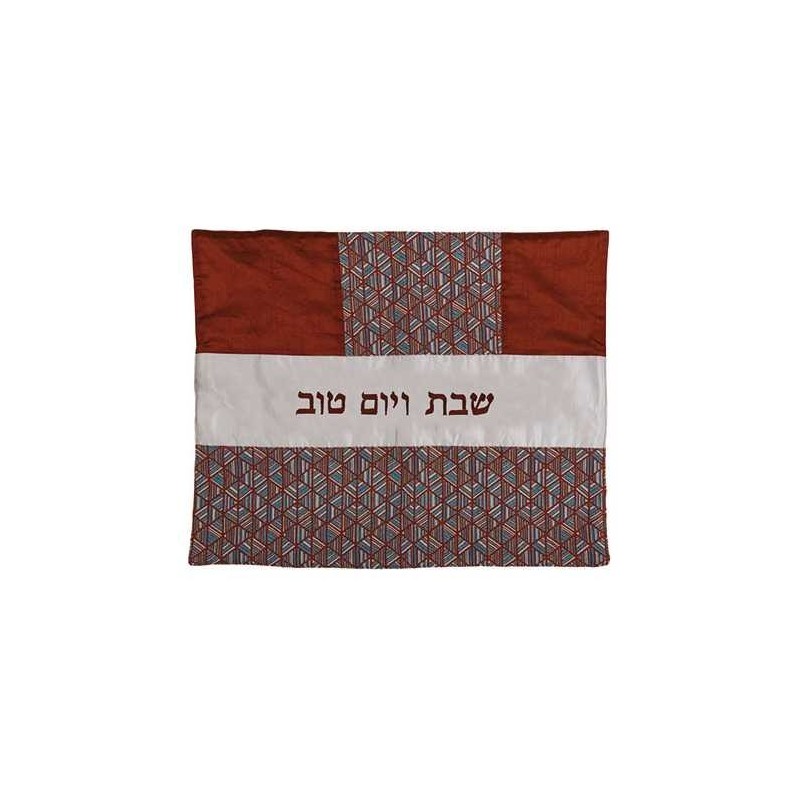 Red & Blue Fabric Collage Challah Cover By Yair Em | Challah Covers |